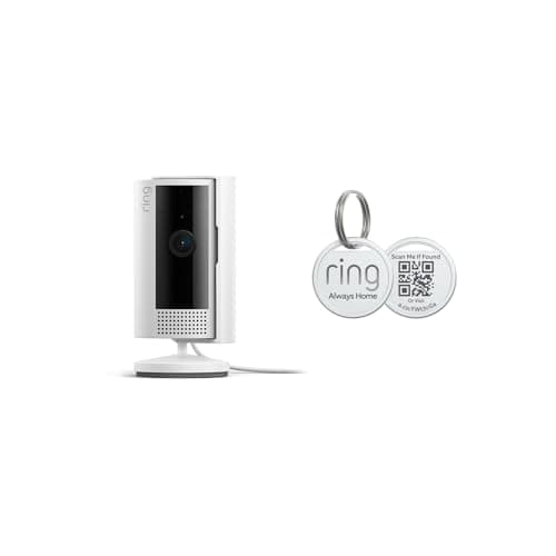 Ring Indoor Cam (2nd Gen), White with Ring Pet Tag - Image 1