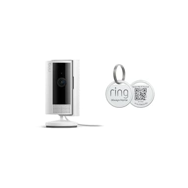 Ring Indoor Cam (2nd Gen), White with Ring Pet Tag - Image 1