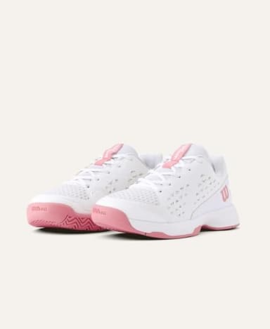 WILSON Rush Pro Lite Junior Tennis Shoe - White/Mauveglow, Size 4.5 US - Image 13