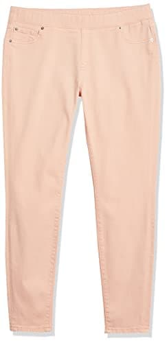 Amazon Essentials Women's Mid-Rise Stretch Pull-On Jegging - Discontinued Colors, Coral Pink, 2 Short - Image 6