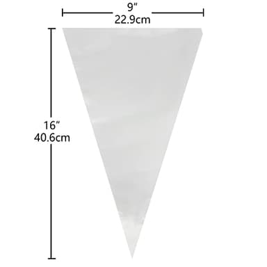 Keenpioneer Piping Bag - Disposable Cake Decorating Bag, Pastry Bag 56 Count, 16 inch, Clear - Image 3