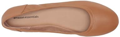 Amazon Essentials Women's Belice Slip On Ballet Flat, Camel, 9 - Image 5