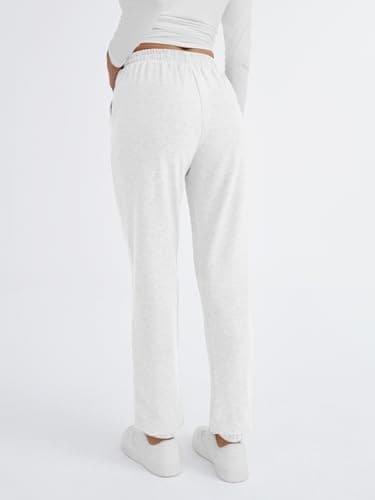 AUTOMET Sweatpants Women with Pockets Lounge Pajama Pants Work Joggers Fall Clothes Winter Business Casual Outfits 2025 White S - Image 4
