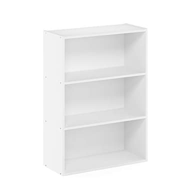 Furinno Pasir 3-Tier Open Shelf Bookcase, Plain White - Image 7