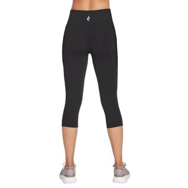 Skechers Women's Go Walk High Waisted Capri Legging, Bold Black, X-Large - Image 3