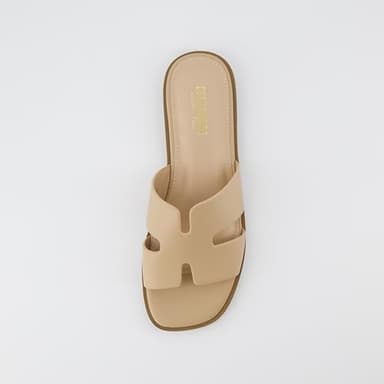 CUSHIONAIRE Voyage Cutout Strap Slides for Women, Slip On Summer Flats, Trendy Footwear, Comfortable Vacation Style Sandals for Women 2025, TAN 7.5 - Image 7