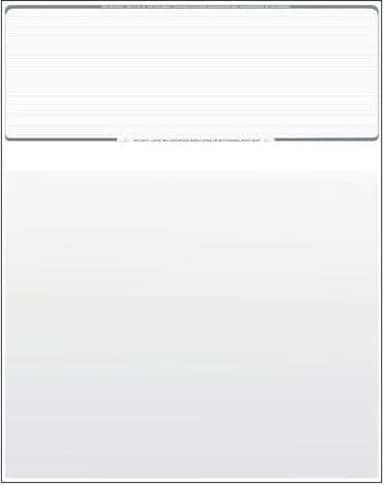Compuchecks Check on Top Blank Check Paper - 1000 Pack, Quick-Books & Laser Printer Compatible - Security Business Checks with Voucher - 8.5" x 11" Platinum Pinstripe - Image 1
