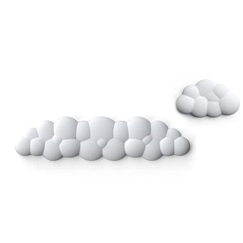 SGEE Ultra-Soft Keyboard and Mouse Wrist Rest for Computer – Pressure Relief Padding, Contoured Shape for Proper Alignment, Anti-Slip Base, Modern Look, Portable, Injury Prevention, Large, White - Image 1