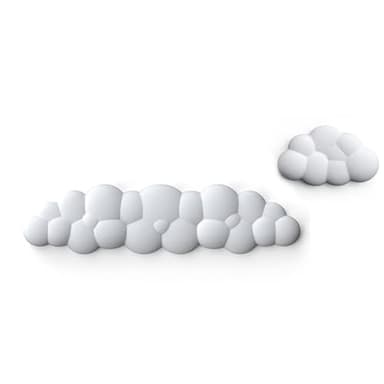 SGEE Ultra-Soft Keyboard and Mouse Wrist Rest for Computer – Pressure Relief Padding, Contoured Shape for Proper Alignment, Anti-Slip Base, Modern Look, Portable, Injury Prevention, Large, White - Image 1