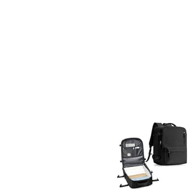 WONHOX Travel Backpack Women,Carry On Backpack Flight Approved 18x14x8 inches Bag Spirit Airlines Personal ltem,College Sports Hiking Rucksack Waterproof Casual Daypack Laptop Blackpack Men,Black - Image 1