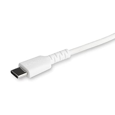 StarTech.com 6 Foot (2m) Durable White USB-C to Lightning Cable - Heavy Duty Rugged Aramid Fiber USB Type C to Lightning Charger/Sync Power Cord - Apple MFi Certified iPad/iPhone 12 (RUSBCLTMM2MW) - Image 2