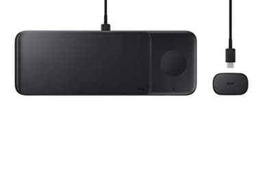 Samsung Electronics Wireless Charger Trio, Qi Compatible - Charge up to 3 Devices at Once - for Galaxy Phones, Buds, Watches, and Apple iPhone Devices, Black (US Version) - Image 5