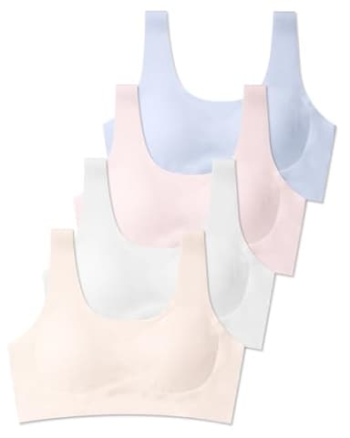 SALIA GIRL Training Bras for Girls 10-16 Sports Seamless Bra with Removable Padding Bras, Medium - Image 1