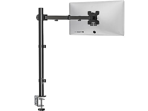 WALI Monitor Arm Mount for Desk, Single Extra Tall Computer Desk Mount, Monitor Bracket Mount Stand Single, up to 32 inch, 22 lbs (M001XL), Black - Image 1