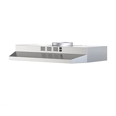 FIREGAS 30 inch Range Hood Under Cabinet, Ducted/Ductless Convertible Stainless Steel Kitchen Range Hood with Rocker Button Control, 2 Speed Exhaust Fan, 300 CFM Aluminum Filter Included - Image 1