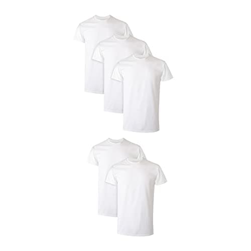 Hanes Men Hanes Men's White Performance Moisture-Wicking Crewneck Undershirt Tees, 5-Pack - Image 1