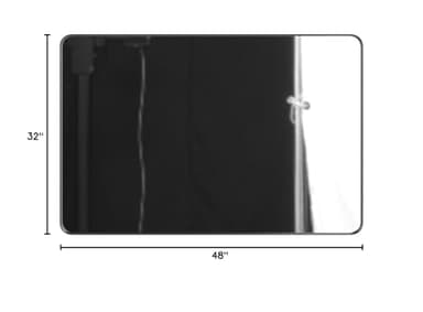 LOAAO 48X32 Inch Black Metal Framed Bathroom Mirror for Wall, Matte Black Bathroom Vanity Mirror Farmhouse, Large Rounded Rectangle Mirror, Anti-Rust, Tempered Glass, Hangs Horizontally or Vertically - Image 8