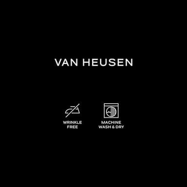 Van Heusen Men's Dress Shirt Fitted Poplin Solid, White, 17.5" Neck 34"-35" Sleeve - Image 5