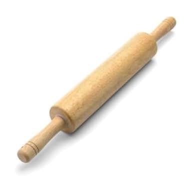 FARBERWARE Classic Wood Rolling Pin, 18-Inch Hardwood Dough Roller for Baking Pizza, Pies, Pastry and Cookies, Ergonomic Handles, Kitchen Essential - Image 1