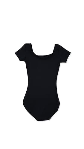 Capezio girls Team Basic Short Sleeve athletic leotards, Black, 4-5 US - Image 3
