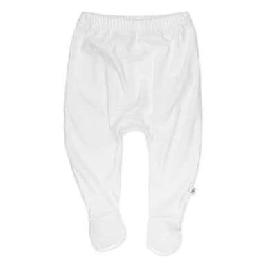 HonestBaby unisex baby 3-pack Organic Cotton Footed Harem Pants, Bright White, 0-3 Months US - Image 3