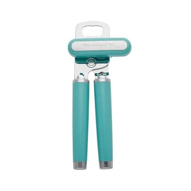 KitchenAid Classic Multifunction Can Opener and Bottle Opener Easy to Use, Razor Sharp Stainless Steel Cutting Wheel, Soft Ergonomic Handles, Aqua Sky - Image 1