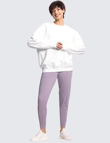 THE GYM PEOPLE Women's Joggers Pants Lightweight Athletic Leggings Tapered Lounge Pants for Workout, Yoga, Running Grey Purple - Image 7