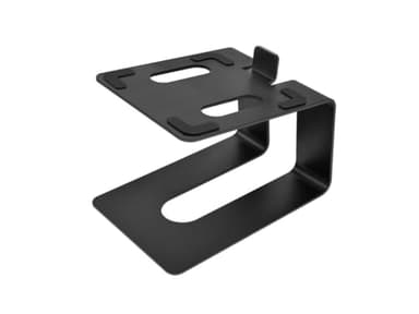 Monoprice Tilted Metal Desktop Bookshelf Speaker Stands Risers Pair with Vibration Absorption Pads, Supports up to 33lbs with 10° of Tilt, Perfect for Most Fit Bookshelf Speakers and Studio Monitors - Image 2