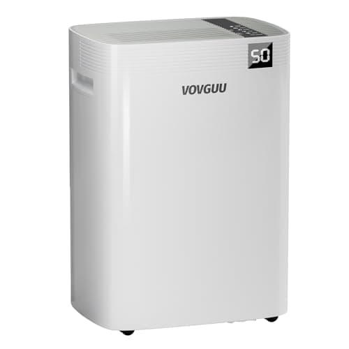 VOVGUU 5500 Sq.Ft 75 Pints Dehumidifier for Basement and Home with Drain Hose & 1.43 Gal Water Tank, 3 Smart Modes, Humidity Control, Auto Defrost, 24H Timer- Energy Star Dehumidifer for Large Room - Image 1