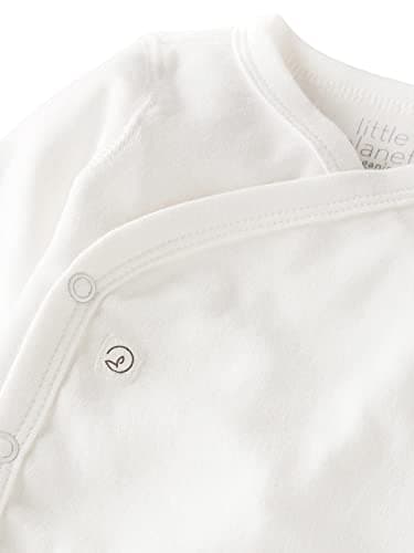 little planet by carter's unisex-baby 3-pack Long Sleeve Bodysuits made with Organic Cotton, Light Cream, Preemie - Image 2