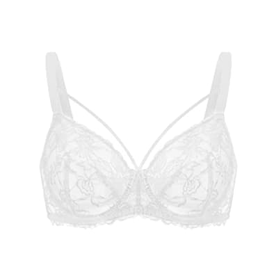 HSIA Minimizer Bras for Women Full Coverage, Unlined Lace Sexy Plus Size Underwire Bra for Large Breasts White - Image 7