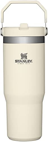 STANLEY IceFlow Stainless Steel Tumbler with Straw - Vacuum Insulated Water Bottle for Home, Office or Car - Reusable Cup with Straw Leak Resistant Flip - Cold for 12 Hours or Iced for 2 Days (Cream) - Image 1