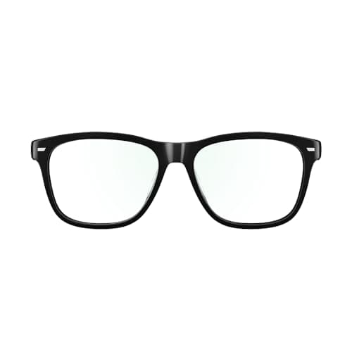 Amazon Echo Frames, an Alexa device (newest model), Smart glasses with Alexa, Square frames in Classic Black with blue light filtering lenses - Image 1