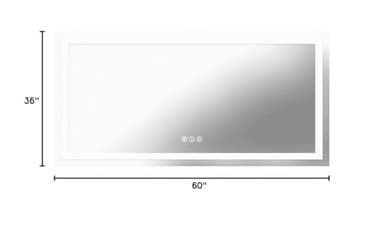 Amorho LED Bathroom Mirror 60'' X36'' with Front and Backlight, Large Dimmable Wall Mirrors with Anti-Fog, Shatter-Proof, Memory, 3 Colors, Double LED Vanity Mirror - Image 9