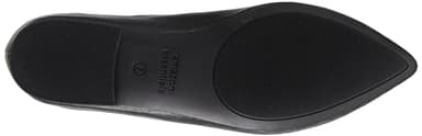 Amazon Essentials Women's Pointed-Toe Ballet Flat, Black Faux Leather, 8 - Image 4
