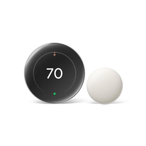 Google Nest Learning Thermostat (4th Gen, 2024) with Nest Temperature Sensor - Energy Saving Smart Thermostat with Adaptive Eco - Works with Alexa and Google Home App - Polished Silver - Image 1