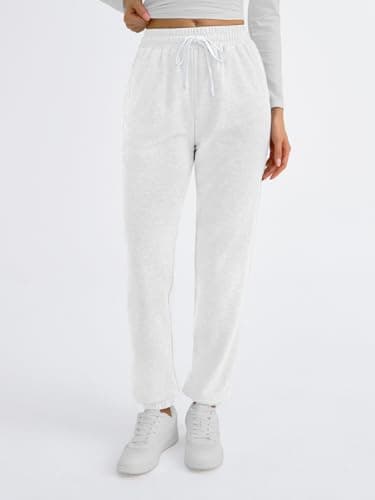 AUTOMET Sweatpants Women with Pockets Lounge Pajama Pants Work Joggers Fall Clothes Winter Business Casual Outfits 2025 White S - Image 2