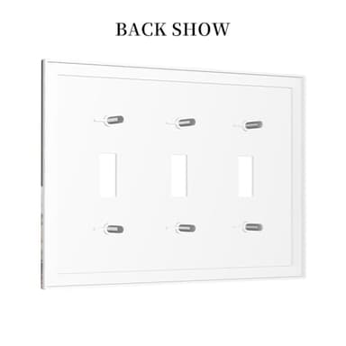 Modern Zen Giclee Wall Art Spa 3-Gang Triple Toggle Decorative Light Switch Plate Cover Massage Treatment Wall Plate Standard Size Wallplate Electrical Device Outlet Cover 6.7x 4.8 IN - Image 4