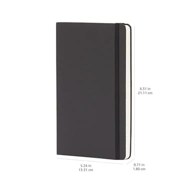 Amazon Basics Classic Lined Notebook, 240 Pages Hardcover, 5 x 8.25-Inch, Black - Image 8