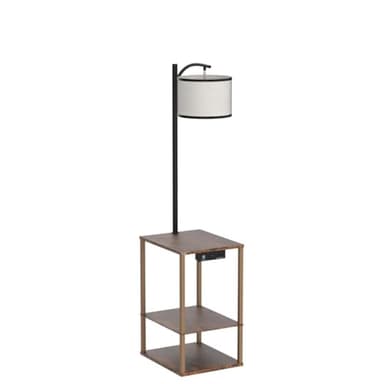 SUNMORY Floor Lamp with Table, End Table for Living Room with Lamp, Shelves Side Table with Charging Station(USB & AC Port), 3 Color Temperature LED Bulb, Modern Nightstand Lamp for Bedroom, Office - Image 6