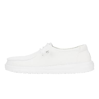 HEYDUDE Wendy Stretch Sox White Size 11, Women’s Shoes, Women’s Slip-on Loafers, Comfortable & Light-Weight - Image 1