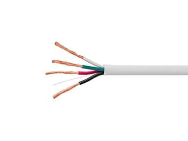 Monoprice Speaker Wire, CL3 Rated, 4-Conductor, 18AWG, 250ft, White - Image 2
