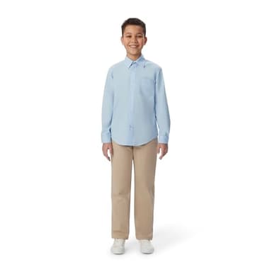 French Toast Boys Expandable Collar Dress With Long Sleeves (Standard & Husky) Button Down Shirt, White, 8 US - Image 4