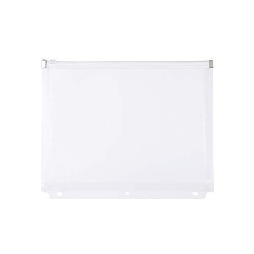 Filexec Pencil Pouch, Side-Load, Zipper Closure, 3-Hole Punched, Clear (Pack of 12) (50092-18083) - Image 1