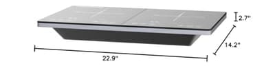 Double Induction Cooktop AMZCHEF Induction Cooker 2 Burners, Low Noise Electric Cooktops With 1800W Sensor Touch, 20 Temperature & Power Levels,Independent Control,3-hour Timer, Safety Lock - Image 10