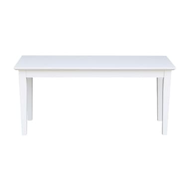 Shaker Style Solid Parawood Kitchen/Dining Bench, 39"W x 14"D x 18"H, Sturdy Seating for Entryway, Living Room, Family Room, or Breakfast Nook, Easy Assembly, Unfinished, Ready to Stain or Paint - Image 5