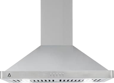 JustSmart Range Hood 30 Inch, Wall Mount Hood Vents for Kitchen, Stainless Steel Stove Kitchen Hood, 400CFM, Button Controls, 3-Speed Exhaust Fan, LED Lights, Reusable Baffle Filters, Silver - Image 1