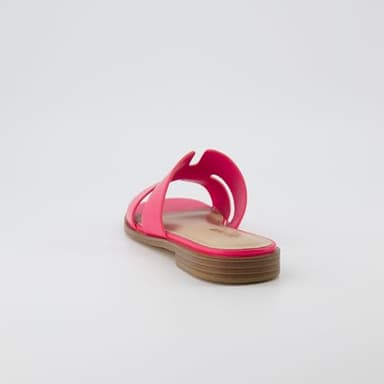 CUSHIONAIRE Voyage Cutout Strap Slides for Women, Slip On Summer Flats, Trendy Footwear, Comfortable Vacation Style Sandals for Women 2025, FUCHSIA 12W - Image 5