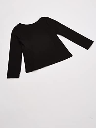 The Children's Place baby girls And Toddler Long Sleeve Basic Layering T-shirt T Shirt, Black/Tidal/White 3 Pack, 4T US - Image 4