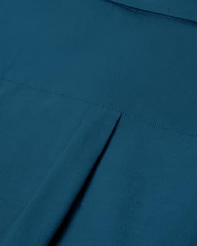 Alimens & Gentle Mens Solid Oxford Shirt Long Sleeve Dress Shirt Work Casual Button Down Shirts with Pocket Peacock Blue - Image 4